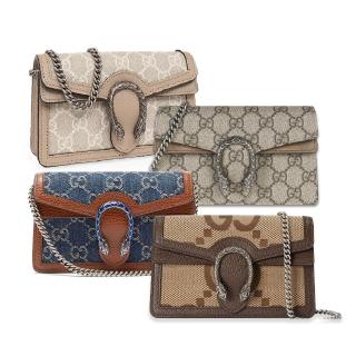 【GUCCI 古馳】476432 經典Dionysus酒神系列GG Supreme帆布迷你手拿包/斜揹包(顏色任選)