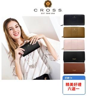 【CROSS】母親節限量1折特惠 頂級小牛皮長夾短夾皮夾 全新專櫃展示品(買一送一好禮 送禮/現貨)