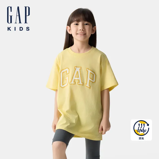 【GAP】兒童裝 Logo純棉刺繡印花圓領短袖T恤-多款任選(759433&759431&687260&736152)