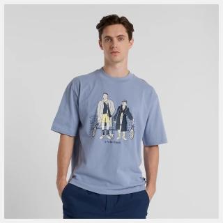 【NEW BALANCE】NB 短袖上衣 男 美規 藍 MT51412DUSF