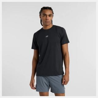 【NEW BALANCE】NB 短袖上衣 男 運動 籃球緹花 快乾 美規 黑 MT51607BK