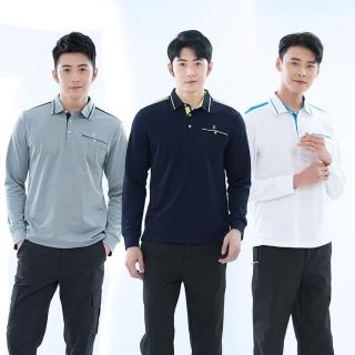 【遊遍天下】男款抗UV防曬涼感吸濕排汗機能長袖POLO衫GL1039多色(M-5L 大尺碼)