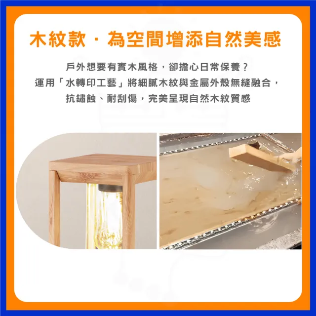 【DanceLight 舞光】單入 艾莎壁燈 E-2378 木紋款 戶外壁燈 高質感壁燈 E27燈座(附贈復古金絲燈1顆)