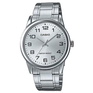 【CASIO 卡西歐】MTP-V001D-7B 簡約設計 鋼帶男指標錶(時尚經典 錶徑約3.8公分)