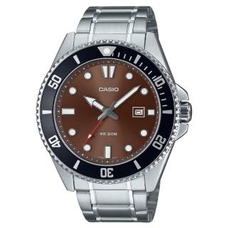 【CASIO 卡西歐】MDV-107D-5A 槍魚巧克力水鬼潛水錶(防水200米 錶徑約4.4公分)