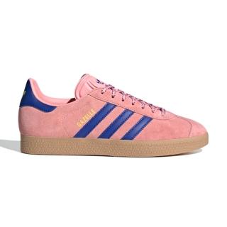 【adidas 愛迪達】Gazelle W 女鞋 粉紅藍色 麂皮 膠底 復古 愛迪達 休閒鞋 JH7213