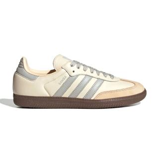 【adidas 愛迪達】Samba OG W 女鞋 米白藍色 復古 休閒 焦糖底 德訓鞋 休閒鞋 JH7299