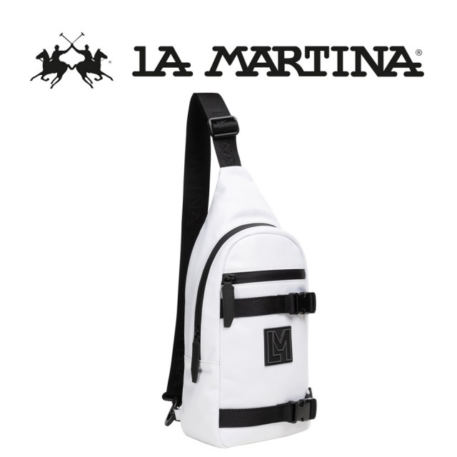 【LA MARTINA】義大利原裝進口 限量2折 頂級運動斜背包 1846T 全新專櫃展示品(白色)