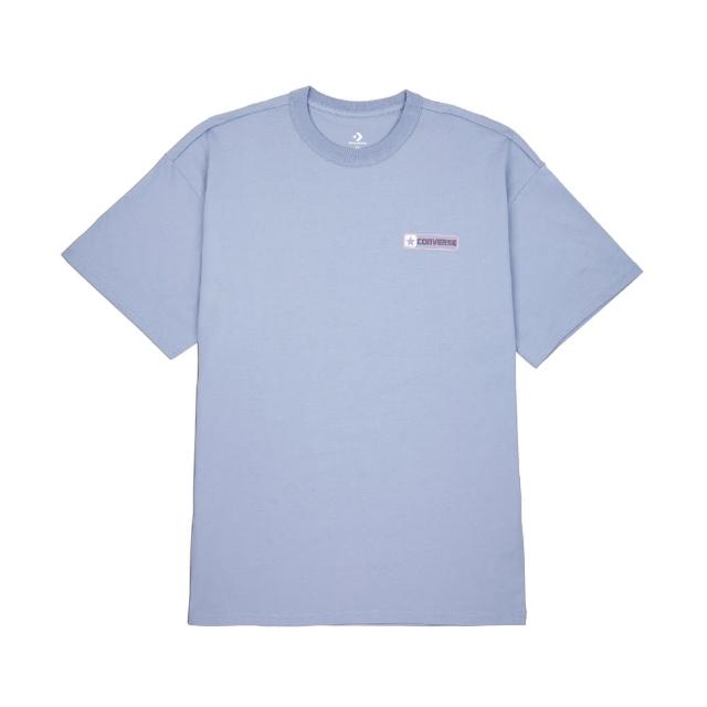 【CONVERSE】Box Star Tee 男款 藍色 棉質 舒適 復古 運動 休閒 短袖 10028741-A03