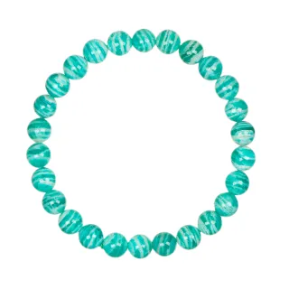 【正佳珠寶】天河石 高品千層條紋天河石 6.8-7.3mm 天河石手珠