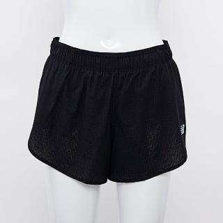 【NEW BALANCE】NB 女款 黑色 網布 三吋 內裡 慢跑 短褲 WS51288BK