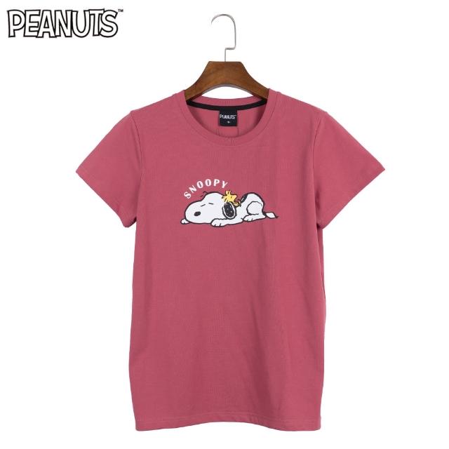 【SNOOPY 史努比】史努比趴睡寬版T恤