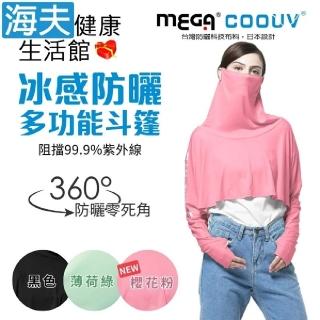 【海夫健康生活館】MEGA COOUV COOL&SOFT 耳掛式 防曬涼感斗篷 UPF+50(UV-F412)