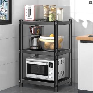 【小巳XIAOSI】全碳鋼加厚超耐重三層可調60*35*80cm(置物架 層架 廚櫃架 電器架 廚房收納架 微波爐 烤箱架)