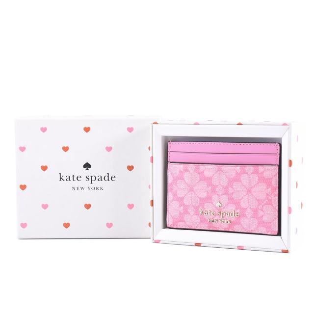 【KATE SPADE】桃心防刮名片夾禮盒-粉色