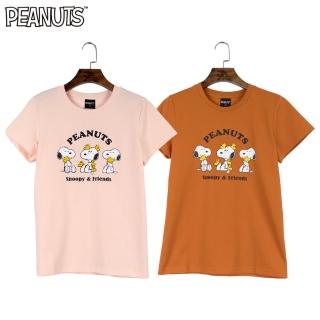 【SNOOPY 史努比】史努比三連拍寬版T恤