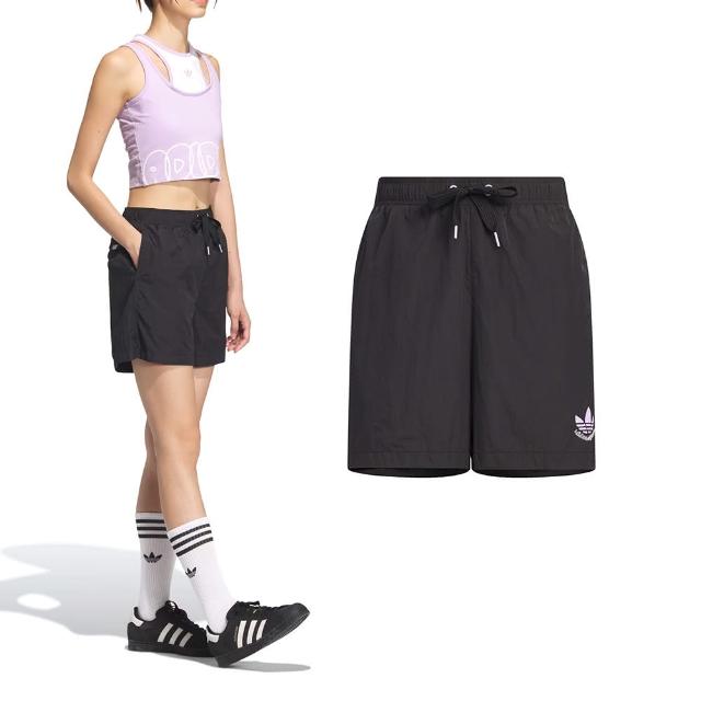 【adidas 愛迪達】Cs Wv Shorts W 女款 黑色 三葉草 國際碼 休閒 舒適 運動 短褲 JN1682