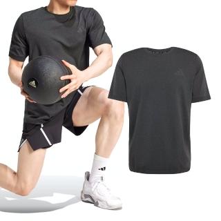 【adidas 愛迪達】TR-ES ST T 男款 黑色 亞規 訓練 慢跑 吸濕排汗 圓領 運動 休閒 短袖 IS6926