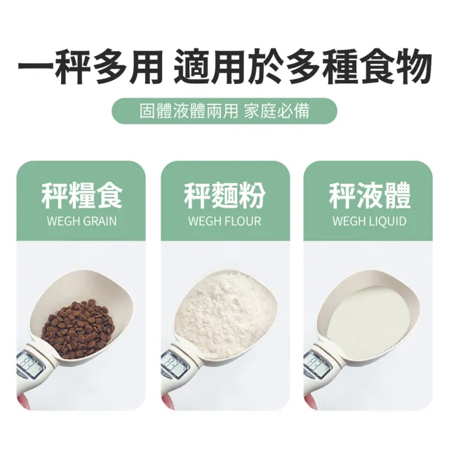 【kurumapop】手持式電子量勻秤(迷你電子秤 寵物飼料秤 電子量匙 飼料鏟 飼料秤重勻 烘焙秤)