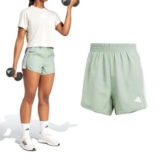【adidas 愛迪達】3s Short High R 女款 綠色 亞規 吸濕排汗 運動 休閒 短褲 JN6873