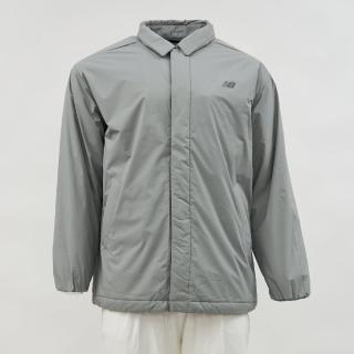 【NEW BALANCE】男款 灰色 防潑水 運動 休閒 美規 拉鍊 口袋 保暖 教練 外套 MJ43504YST