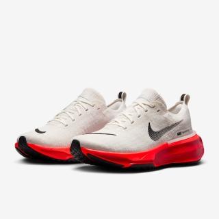 【NIKE 耐吉】ZOOMX INVINCIBLE RUN FK 3 男款 紅底 慢跑鞋 米色 運動鞋(DR2615-009)