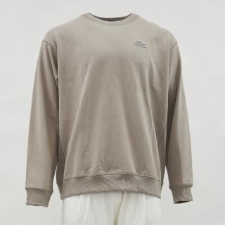 【NEW BALANCE】男款 卡其棕色 運動 休閒 圖案 上衣 大學T 刺繡 美規 長袖 MT51963ADS