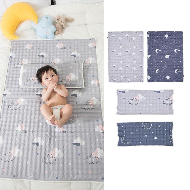 【Lolbaby】Hi Jell-O涼感蒟蒻枕頭+涼感蒟蒻床墊加大_防水隔尿款_嬰兒床墊枕頭(多款可選-涼感床墊嬰兒涼墊)