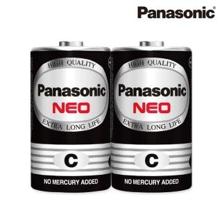 【Panasonic 國際牌】NEO 黑色錳乾電池 碳鋅電池2號(2入組)