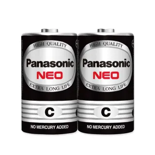 【Panasonic 國際牌】NEO 黑色錳乾電池 碳鋅電池2號(2入組)