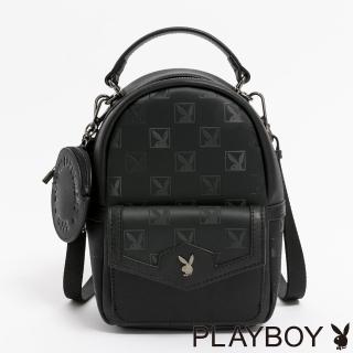 【PLAYBOY】後揹包-可斜背 Modishly系列(黑色)