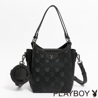 【PLAYBOY】水桶包附長背帶 Modishly系列(黑色)