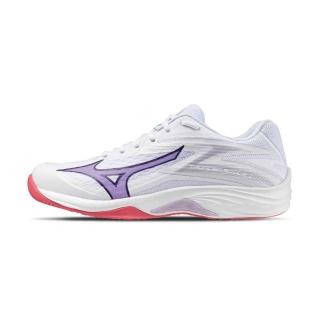 【MIZUNO 美津濃】Mizuno Thunder Blade Z 女鞋 白粉色 入門款 室內運動 羽排鞋 排球鞋 V1GC2370-20