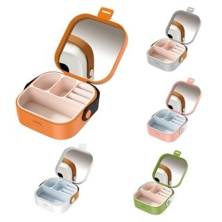 【bebehome】多功能鏡子珠寶飾品小物收納盒(飾品小物收納盒 鏡子飾品收納盒)