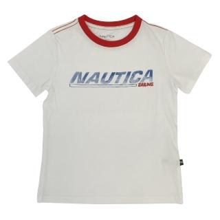 【NAUTICA KIDS】男童 白底紅領繡字T恤6-16歲(Nautica kids T恤)