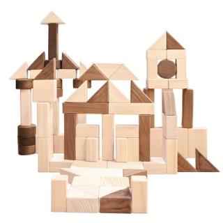 【IKONIH 愛可妮】日本檜木：積木豪華版-福利品(日本檜木/天然原木/手眼協調)