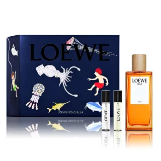 【LOEWE 羅威】獨奏宣言女性香氛禮盒-淡香精100ML+隨身瓶10ML+馬德里奇蹟天光淡香水 10ML(平行輸入)