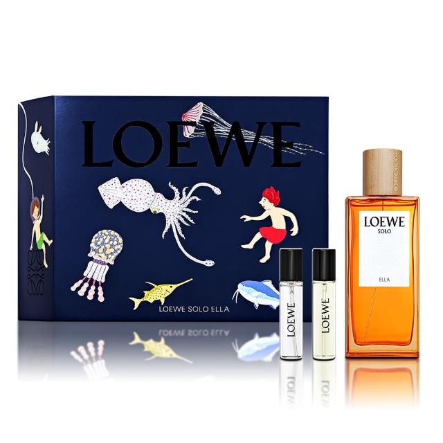 【LOEWE 羅威】獨奏宣言女性香氛禮盒-淡香精100ML+隨身瓶10ML+馬德里奇蹟天光淡香水 10ML(平行輸入)
