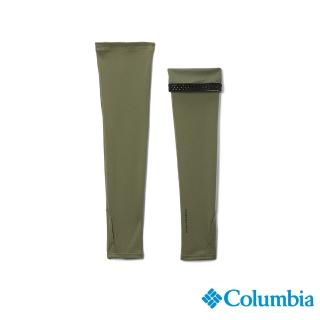 【Columbia 哥倫比亞】男女款-防曬UPF50涼感快排袖套-軍綠(UCU11000AG/JS)