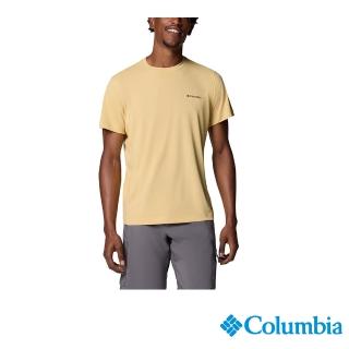 【Columbia 哥倫比亞】男款-防曬UPF50涼感快排短袖上衣-漠黃色(UAE27170SG/JS)