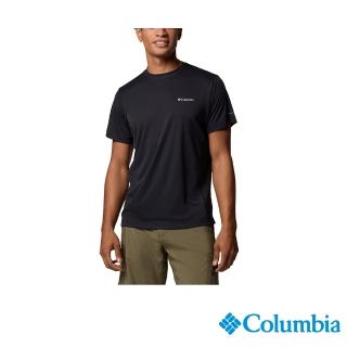 【Columbia 哥倫比亞】男款-防曬UPF50涼感快排短袖上衣-黑色(UAE27170BK/JS)