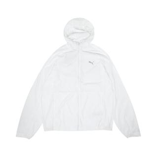 【PUMA】外套 Woven Running 男款 白 輕量 連帽外套 路跑 風衣 夾克(527981-02)