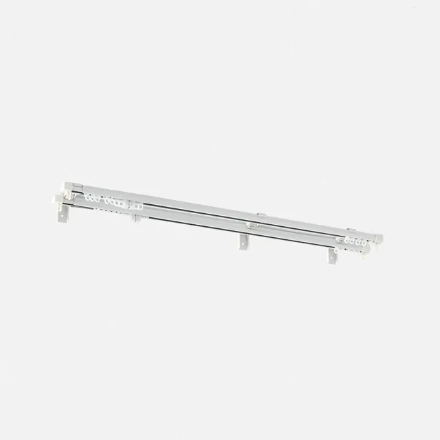 【特力屋】雙軌型手拉式伸縮窗簾軌道 1.66m-3.1m