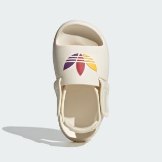 【adidas 愛迪達】Adifom Adilette C 中童 運動休閒涼鞋 魔鬼氈 可拆式 舒適 米白(JP5525)