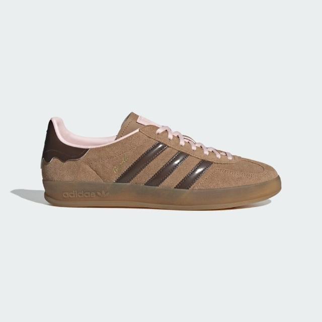 【adidas 愛迪達】Gazelle Indoor 女 運動休閒鞋 德訓鞋 復古 舒適 棕 粉紅(JR8028)