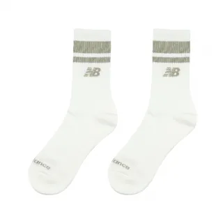 【NEW BALANCE】休閒襪 Crew Socks 白 灰棕 中筒襪 長襪 復古 襪子 NB 單雙入(LAS51241OVN)