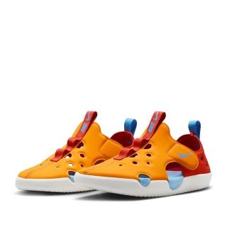 【NIKE 耐吉】涼鞋 童鞋 中童 兒童 魔鬼氈 SUNRAY PROTECT 4 PS 橘紅 HF6277-800