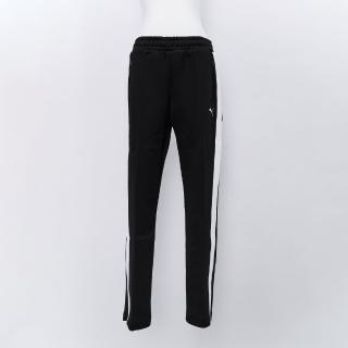 【PUMA】流行系列 T7 女款 黑色 運動 休閒 腰部鬆緊 口袋拉鍊 歐規 長褲 62979801