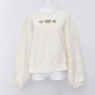 【PUMA】流行系列 Melody 女款 米白色 運動 休閒 圓領 亞規 上衣 大學T 長袖 63107387