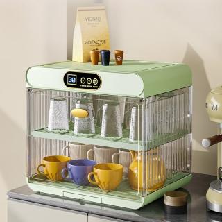 【大城小居】雙層杯子收納置物架(消毒杯架/茶具收納櫃/茶杯架)